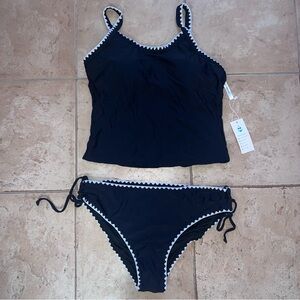 Black and White Women's Bikini Set
